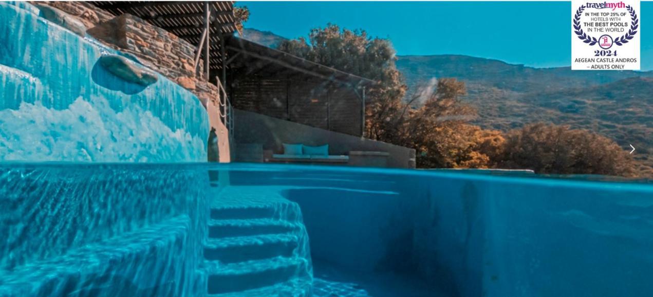 Aegean Castle Andros - Adults Only Aparthotel Agia Eleousa Exterior foto